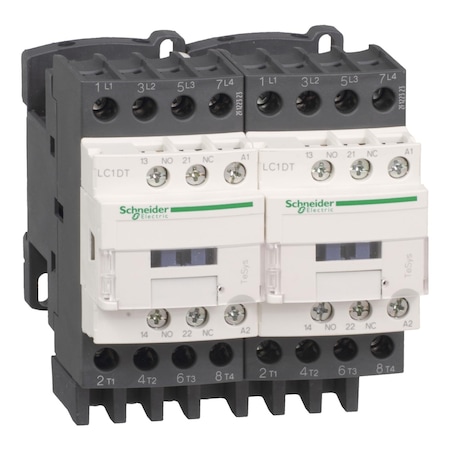 IEC Magnetic Contactor, 1NC/1NO, 120V AC, 4 P, Reversing, Screw Clamp MPN:LC2DT40G7
