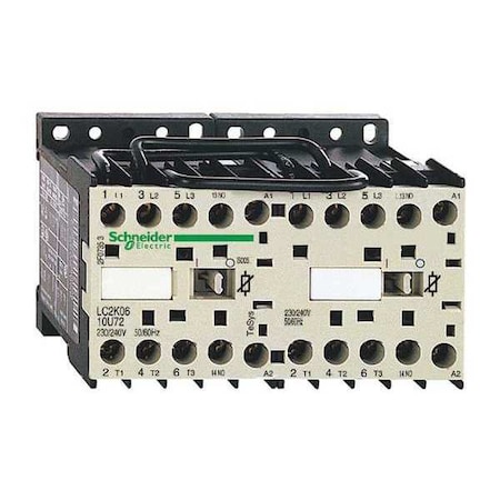 IEC Magnetic Contactor, No Auxiliary Contacts, 24V AC, 3 P, Reversing, Screw Clamp MPN:LC2K0610B7