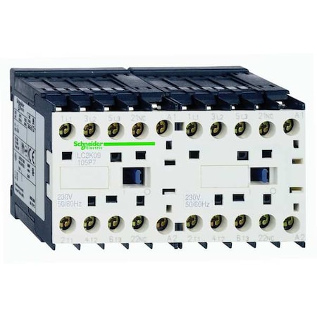 IEC Miniature Magnetic Contactor, 2NC, 120V AC, 3 P, Reversing, Screw Clamp MPN:LC2K0901G7