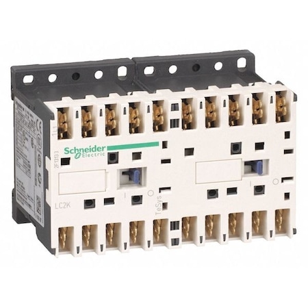 IEC Magnetic Contactor, No Auxiliary Contacts, 24V AC, 3 P, Reversing, Quick Connect MPN:LC2K09107B7