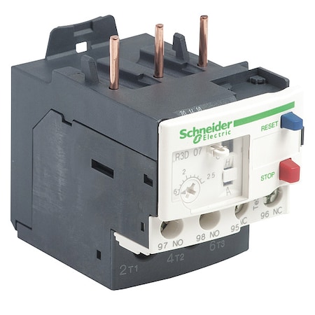 Thermal Overload Relay, 1NC/1NO, 1.6 A Min current, 2.5 A Max current, 690V AC MPN:LR3D07
