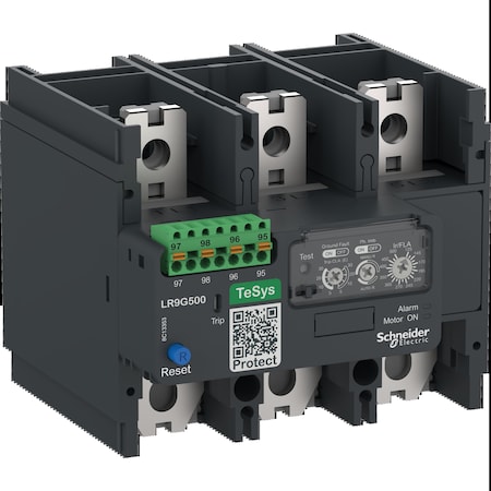 Overload Relay, 1NC/1NO, 125 A Min current, 500 A Max current, 500V AC MPN:LR9G500