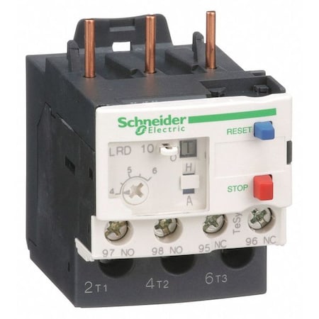 Overload Relay, 1NC/1NO, 4 A Min current, 6 A Max current, 690V AC MPN:LRD10