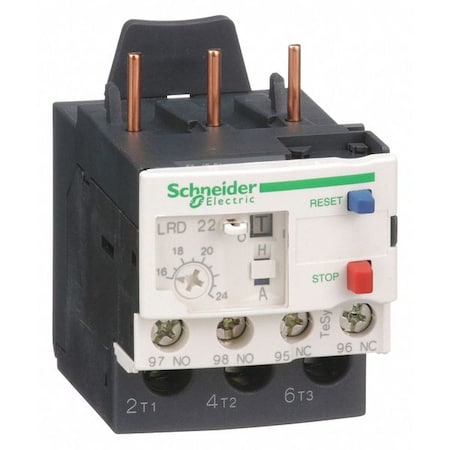 Overload Relay, 1NC/1NO, 16 A Min current, 24 A Max current, 690V AC MPN:LRD22