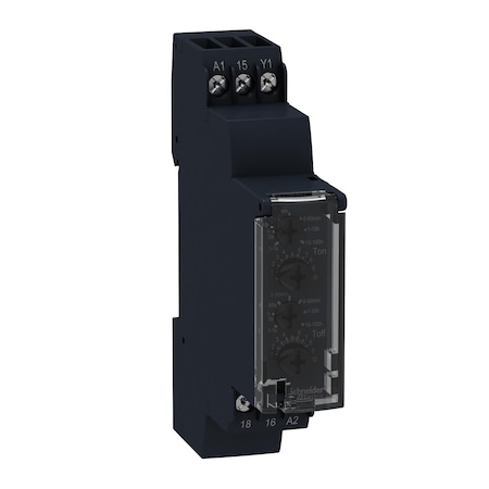 Dual function relay, Harmony Timer Relays, 8A, 1CO, 1s.100h, asymmetrical flashing, 24V DC or 24.240V AC DC MPN:RE17RLMU