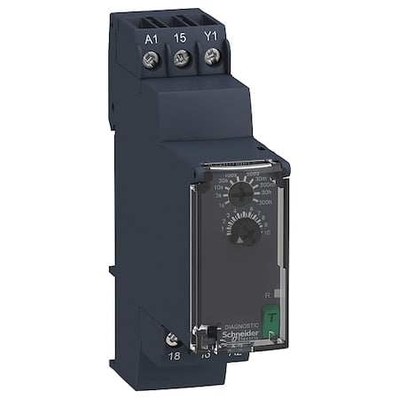Time Delay Relay, Square, Interval, 1 Functions 240V AC, SPDT MPN:RE22R1HMR
