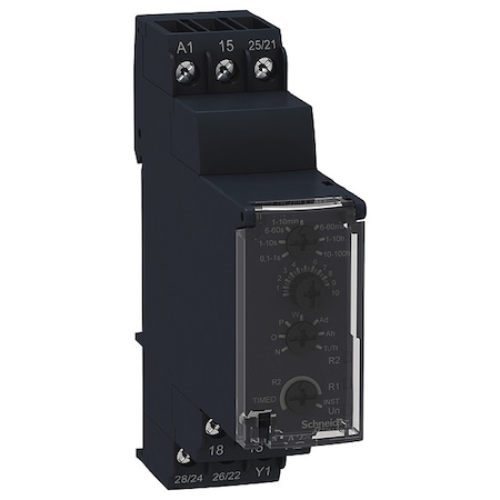 Time Delay Relay, Interval, Off Delay, On/Off Delay, Power On Delay, Symmetrical Flashing, DPDT MPN:RE22R2MMW