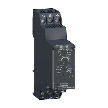 Single function relay, Harmony Timer Relays, 8A, 2CO, 0.05s.300h, star delta, screw connectors, 24.240V AC DC MPN:RE22R2QTMR