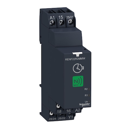 Multifunction relay, Harmony Timer Relays, 8A, 2CO, 0.05s to 999h asymmetrical on delay and off delay 24 to 240V AC DC MPN:RENF22R2MMW