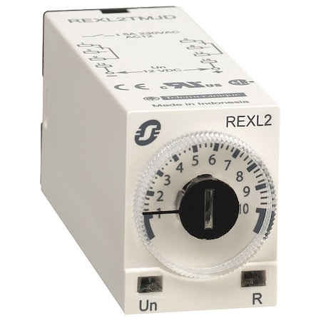 Time Delay Relay, Square, On Delay, 1 Functions 230V AC, DPDT MPN:REXL2TMP7