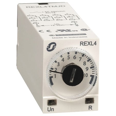 Time Delay Relay, Square, On Delay, 1 Functions 230V AC, 4PDT MPN:REXL4TMP7