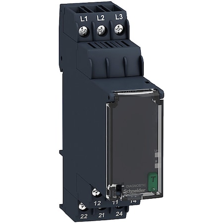 Phase Control Relay, 9 Pins, 183-528V AC MPN:RM22TG20