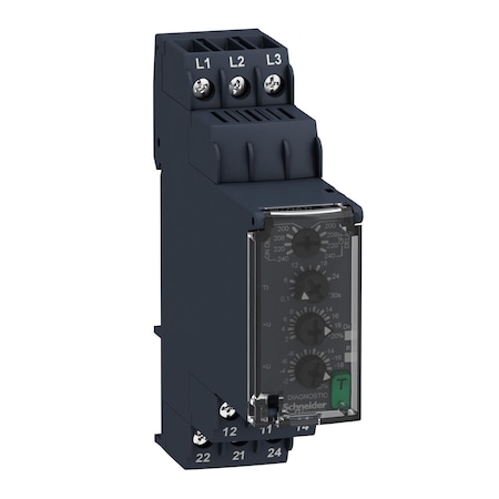 3-phase control relay, Harmony Control Relays, 8A, 2CO, overvoltage and undervoltage detection, 200.240V AC MPN:RM22TR31