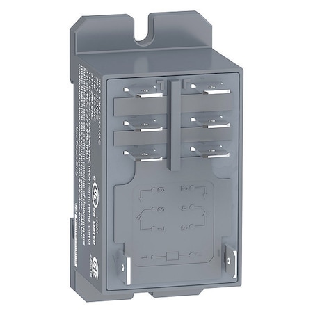 DIN Rail & Top Flange, Enclosed Power Relay, Square, 30 A, 8 Pins, Tab MPN:RPF2BP7