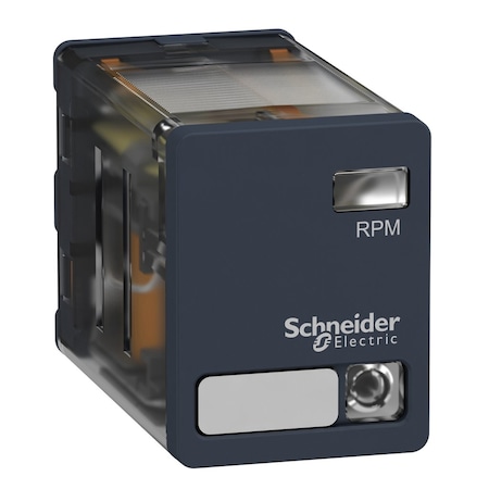 Plug-in relay, Harmony electromechanical relays, 15A, 2CO, with LED, 120V AC MPN:RPM23F7