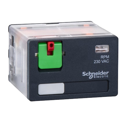 Power plug-in relay, 15 A, 4 CO, 230 V A, 230V AC Coil Volts, 4 C/O MPN:RPM41P7