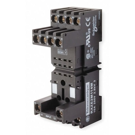 Rlay Scket, Fingr Safe/Elvator, Square, 10A MPN:RXZE2M114M