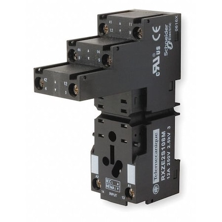 Rlay Scket, Finger Safe/Elvtr, Squre, 8 Pin MPN:RXZE2S108M