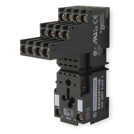 Rlay Scket, Finger Safe/Elvator, Squre, 10A MPN:RXZE2S114M