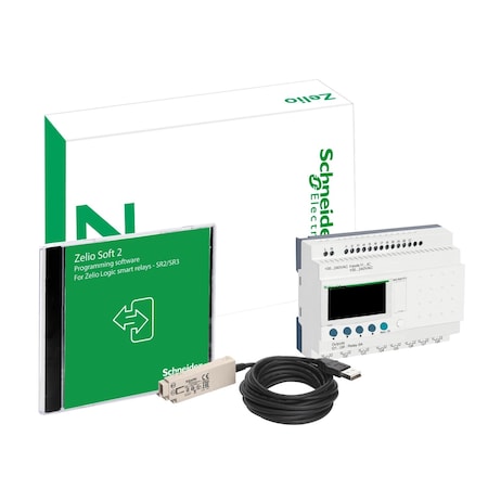 Compact discovery packs, Zelio Logic, smart relay discovery pack, 20 I/O, 100.240 V AC MPN:SR2PACK2FU