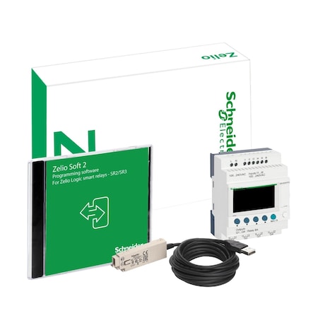 Modular discovery packs, Zelio Logic, smart relay discovery pack, 10 I/O, 100.240 V AC MPN:SR3PACKFU