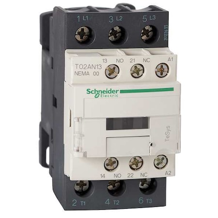 NEMA Magnetic Contactor, 9A, 24VAC, NEMA 00 MPN:T02AN13B7