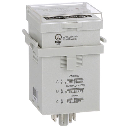 Multifunction Time Delay Relay, Octal, 3 Functions 240V AC, DPDT MPN:TDRPRO-5102