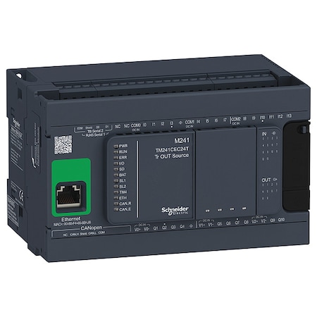LogicController, 14Inputs, 10Outputs, 16GB MPN:TM241CEC24T