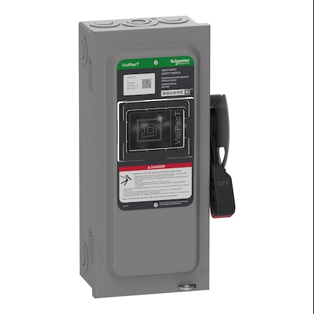 Safety Switch, Fusible, DPST, Single Phase, NEMA 1, Indoor, Steel MPN:VH221N