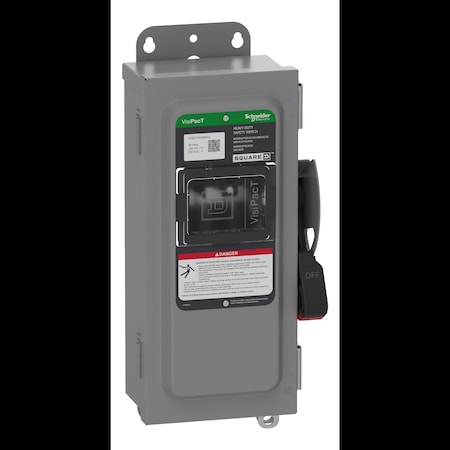 Safety Switch, Fusible, DPST, Single Phase, NEMA 12, Indoor, Steel MPN:VH221NAWKGL