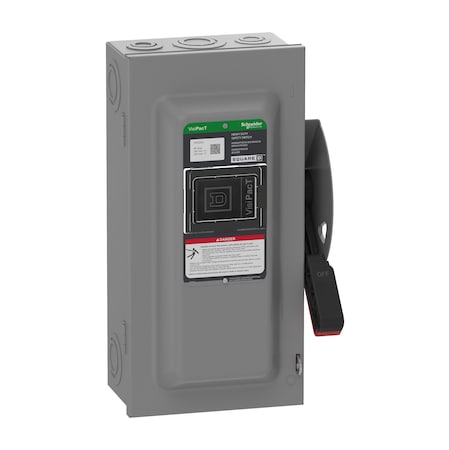 Safety Switch, Fusible, DPST, Single Phase, NEMA 1, Indoor, Steel MPN:VH222N