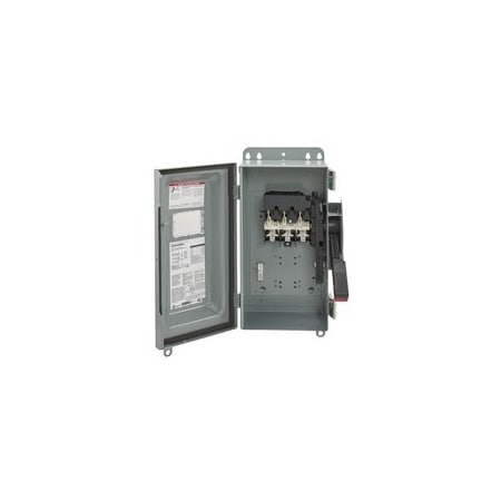 Safety Switch, Fusible, 3PST, Three Phase, NEMA 3R, Indoor, Steel MPN:VH3612AWKGL