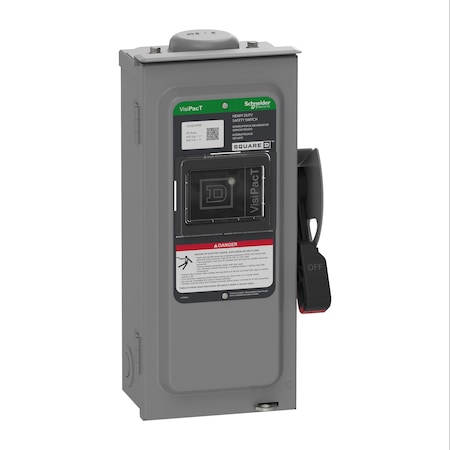 Safety Switch, Fusible, 3PST, Three Phase, NEMA 3R, Indoor/Outdoor, Steel MPN:VH361NRB