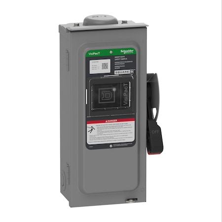 Safety Switch, Fusible, 3PST, Three Phase, NEMA 3R, Indoor/Outdoor, Steel MPN:VH361RB