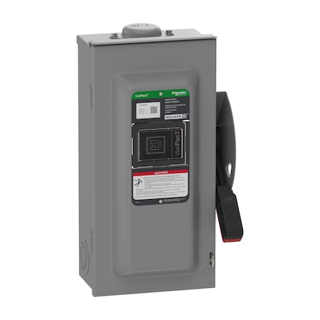 Safety Switch, Fusible, 3PST, Three Phase, NEMA 3R, Indoor/Outdoor, Steel MPN:VH362RB