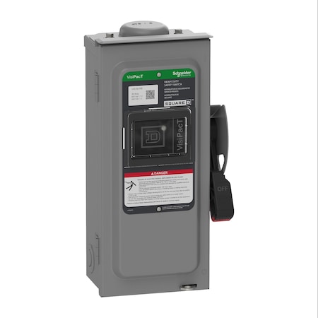 Safety Switch, Nonfusible, 3PST, Three Phase, NEMA 3R, Indoor/Outdoor, Steel MPN:VHU361RB