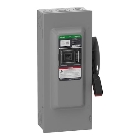 Safety Switch, Nonfusible, 3PST, Three Phase, NEMA 1, Indoor, Steel MPN:VHU363N