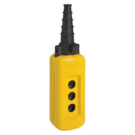 Pendant Enclosure, 22mm, 3 Holes, Yellow MPN:XACA03H7