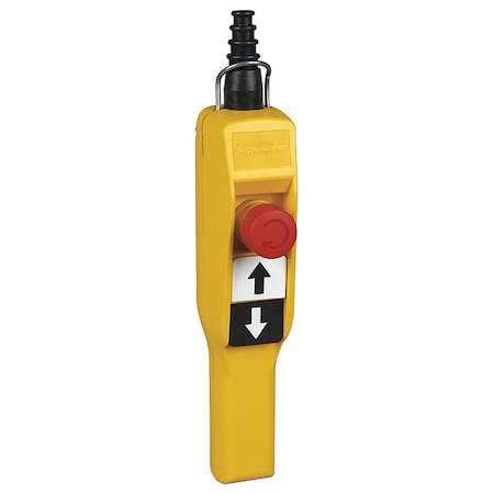 Pendant Control Station, Dead End, 3 Button, Blk/Rd/Wht MPN:XACA2053