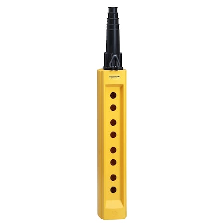 Pendant control station, Harmony XAC, empty, plastic, yellow, 8 cut-outs, cable 22.35mm MPN:XACB085