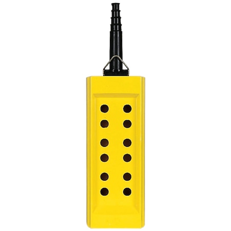 Pendant control station, Harmony XAC, empty, plastic, yellow, 12 cut-outs, 2 columns, cable 10.22mm MPN:XACB121
