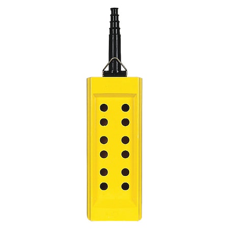 Pendant Enclosure, 22mm, 12Holes, Yellow MPN:XACB125