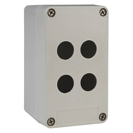 Empty control station without hinges, Harmony XAP, XB2 SL, plastic, grey, 4 cut outs, 22mm MPN:XAPA1104