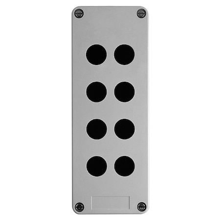 Empty control station without hinges, Harmony XAP, XB2 SL, plastic, grey, 8 cut outs, 22mm MPN:XAPA2108