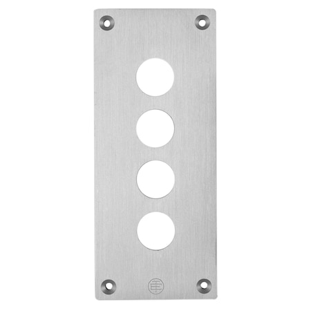 Front plate with fixing screws, Harmony XAP, metal, 4 cut-outs, 22mm, 72 x 171 mm MPN:XAPE304