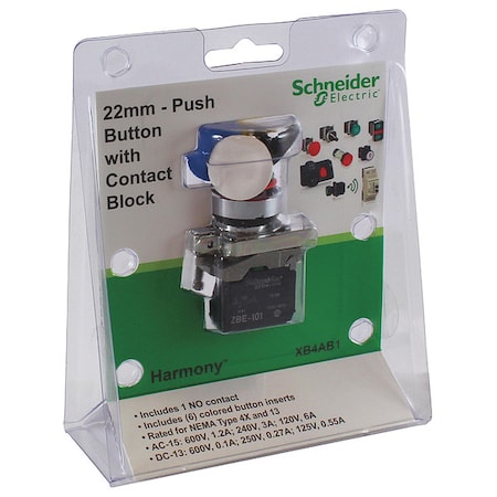 Push Button Operator, 22 mm, 1NO, Universal MPN:XB4AB1