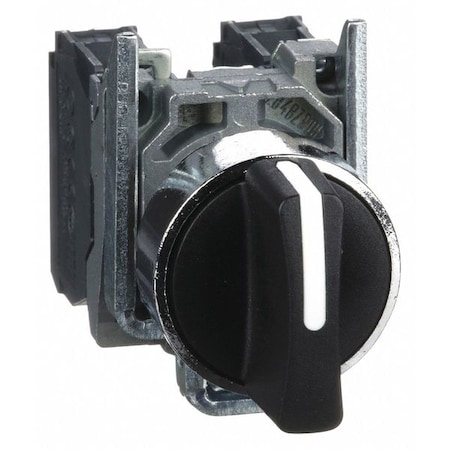 SelectorSwitch, Non-Illum, 3Pos, 22mm, Black MPN:XB4BD33