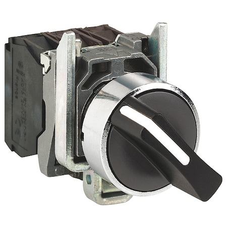 Selector Switch, 2 Pos, 22 mm, Black MPN:XB4BD41
