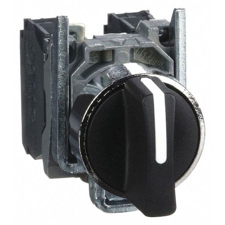 SelectorSwitch, Non-Illum, 3Pos, 22mm, Black MPN:XB4BD53