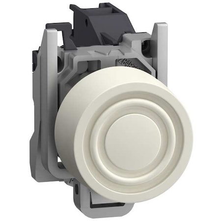 Push Button Operator, Flush, Momentary Action, Not Applicable Release, Non-Illuminated, White MPN:XB4BPS11GEX
